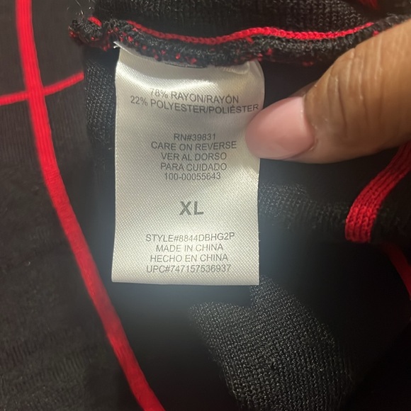 Sequin Hearts Girls Dress size XL color Red and Black short sleeve sweater dress - Picture 5 of 8